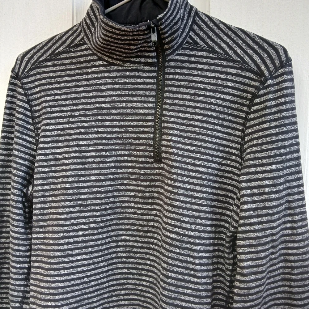 LULULEMON Striped Zip Top SZ L - Picture 2 of 4
